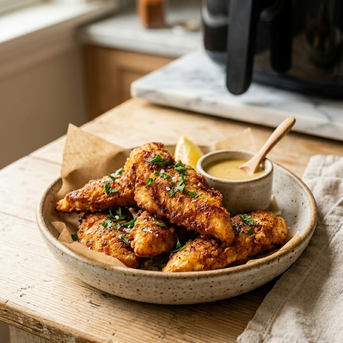 Air Fryer Chicken Tenders No Breading