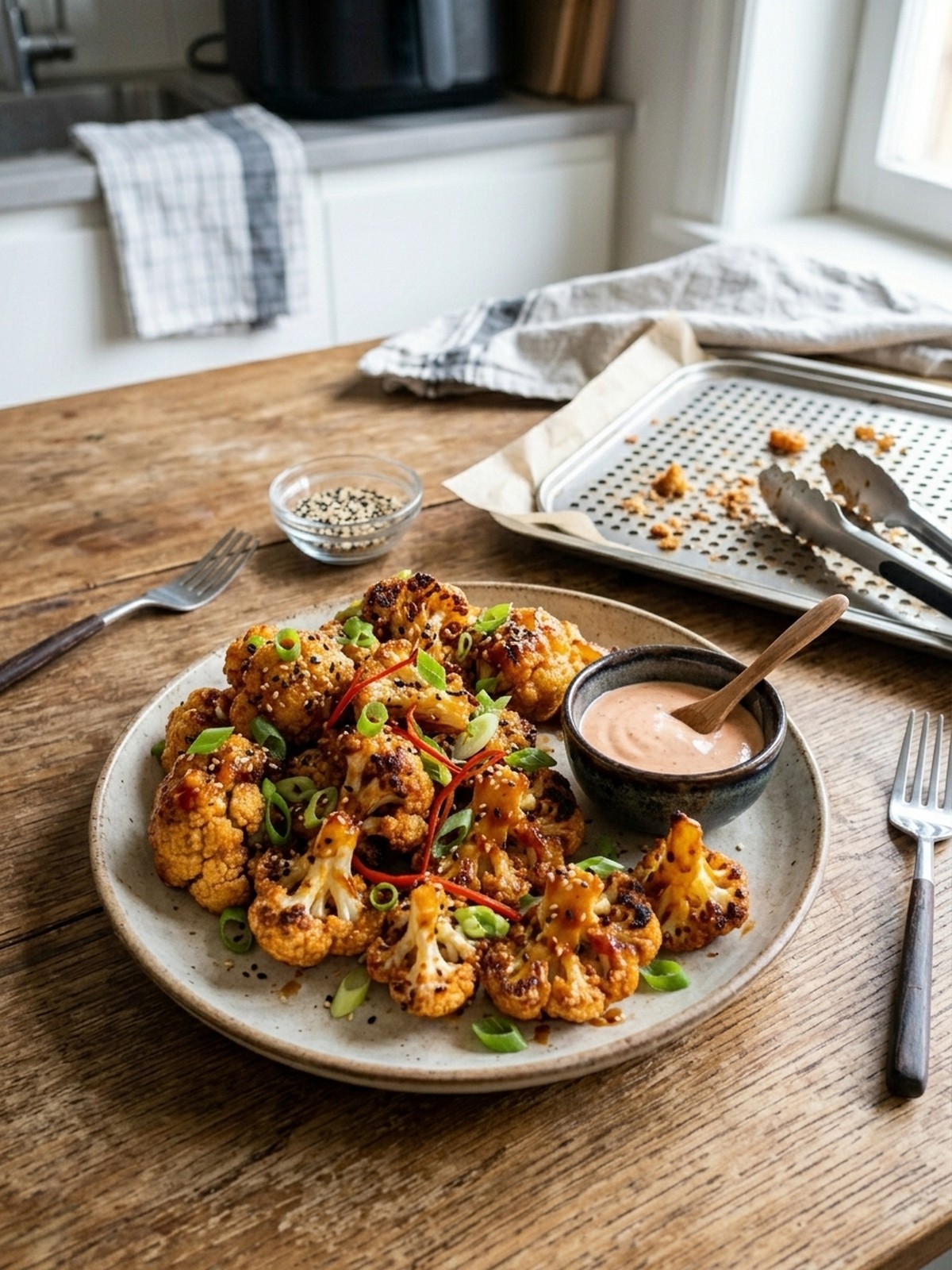 Serving and variation ideas for Air Fryer Korean Cauliflower