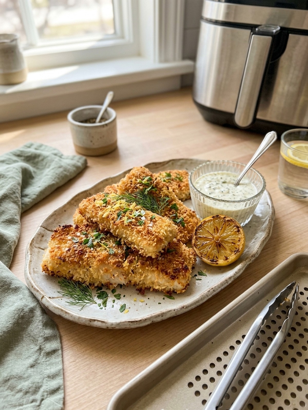 Serving and variation ideas for Air Fryer Panko Cod