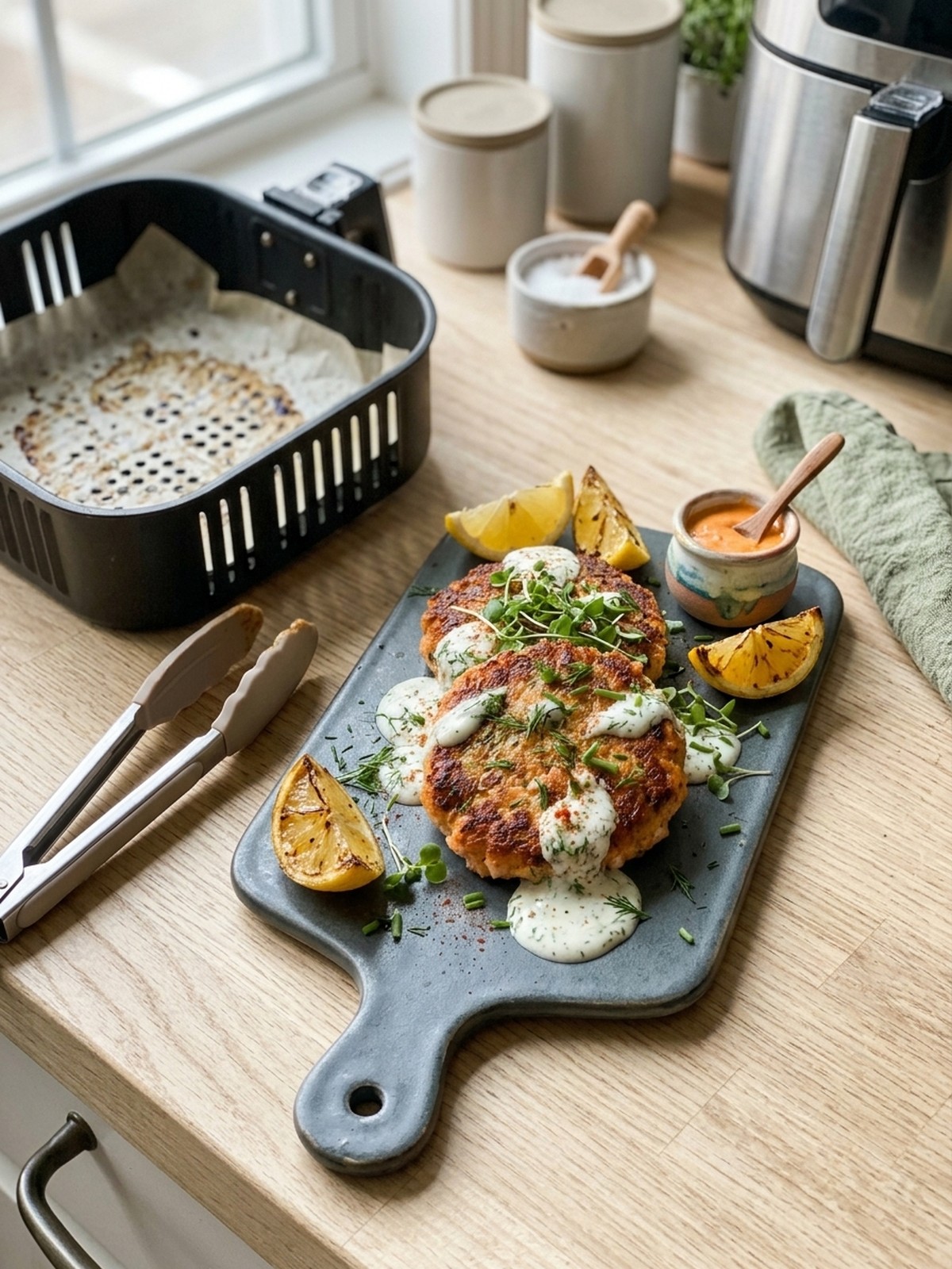 Serving and variation ideas for Air Fryer Salmon Patties
